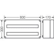 Hensel - Installationskleinverteiler Automatengehäuse Mi 1455 56TE − 1 Stück