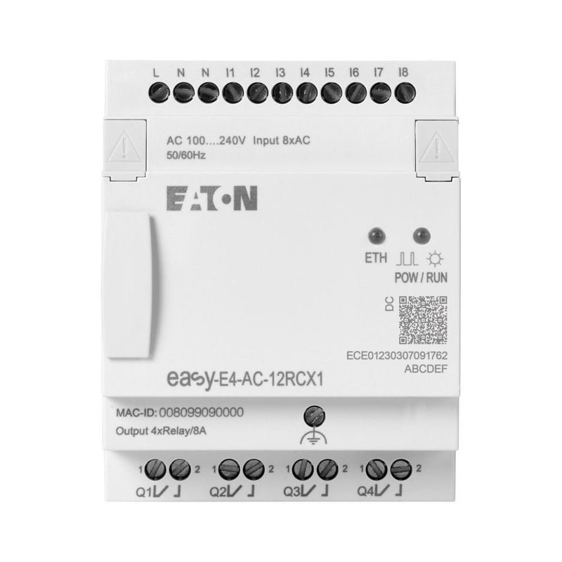 Eaton - Logikmodul Steuerrelais EASY-E4-AC-12RCX1 8 digitale Eingänge