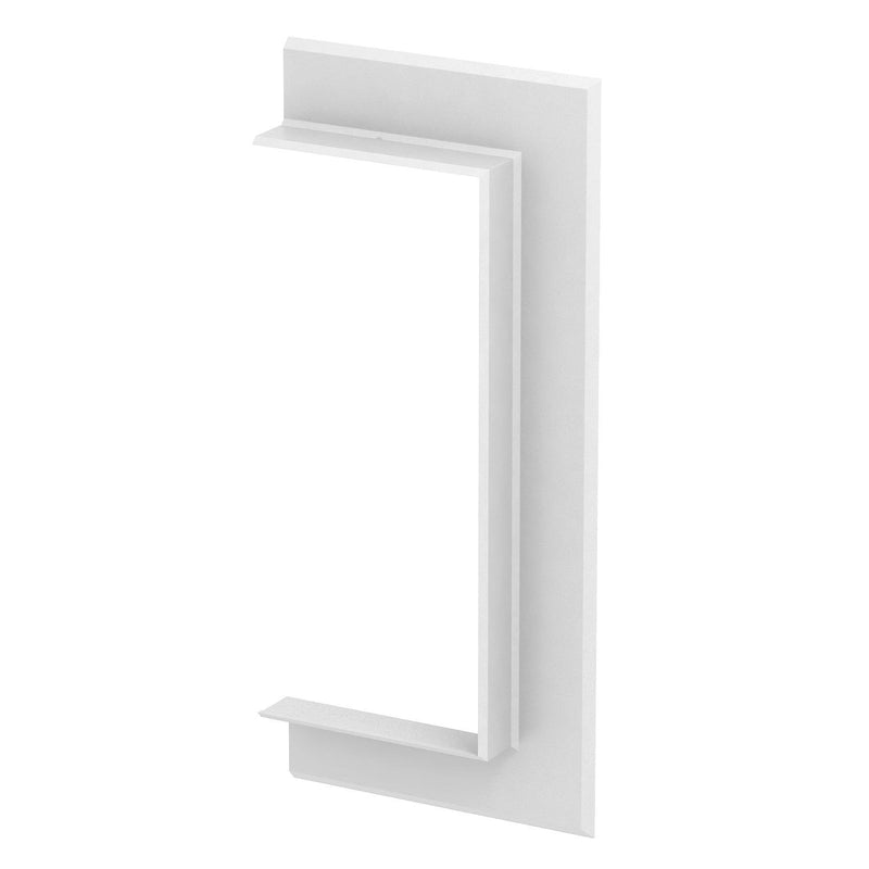 OBO Bettermann - Wandanschlussblende für Geräteeinbaukanal Wandabschlussblende G-KWAO90210RW offen