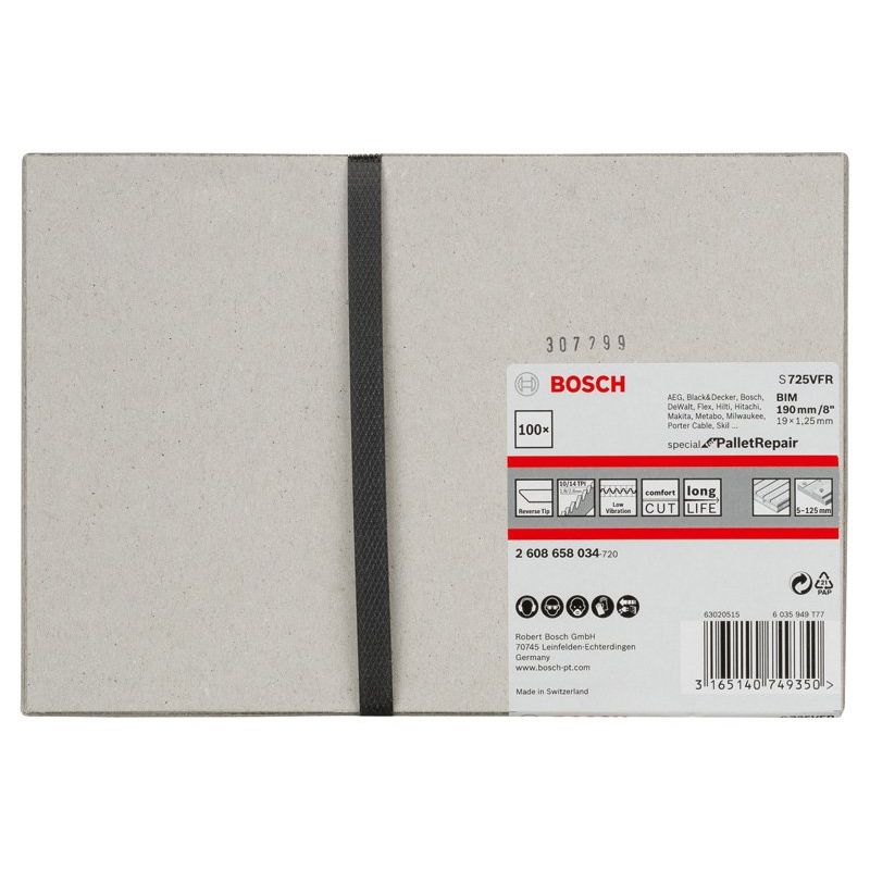 Bosch - Säbelsägeblatt PRO Pallet Repair S725VFR 2608658034 Säbelsägeblatt 1,25