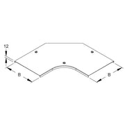 Niedax - Deckel Bogen für Kabeltragsystem Deckel für Bogen 90Gr. RESCDV 100 S Breite 105,5mm