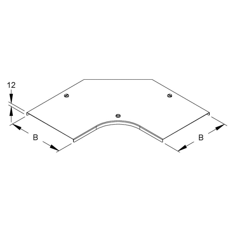 Niedax - Deckel Bogen für Kabeltragsystem Deckel für Bogen 90Gr. RESCDV 100 S Breite 105,5mm