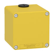 Schneider Electric - Gehäuse für Befehls- und Meldegeräte Leergehäuse XAP, Metall XAPK14 gelb, für Not-Aus/Ha