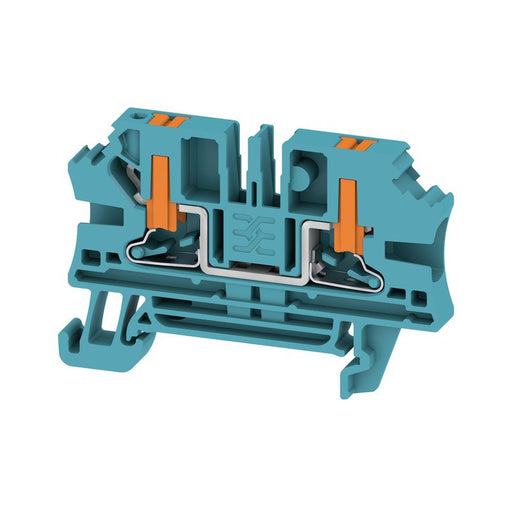 Weidmüller - Durchgangs-Reihenklemme Klemme AL2C 4 BL PUSH IN, 4 mm² − 50 Stück