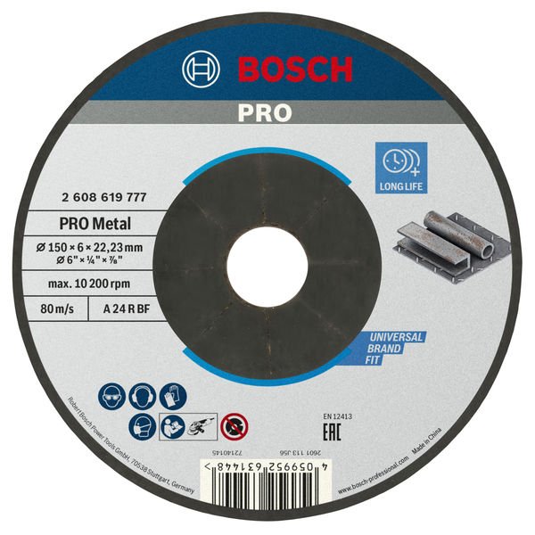 Bosch - Trenn-/Schleifscheibe PRO Metal Schleifscheibe, 2608619777 150 x 6 x 22.23 mm