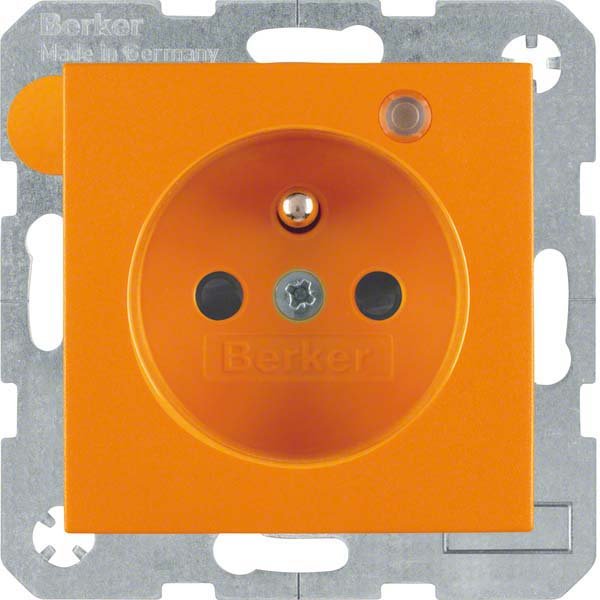 Berker - Steckdose Glas or matt 6765091914 Kontroll-LED