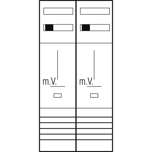ABN - Zählerfeld Zählerplatz Z27720 3Pkt 2Z
