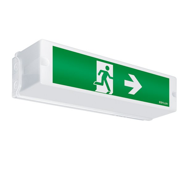 ESYLUX - Sicherheitsleuchte LED-Rettungszeichenleuchte SLAELLED8h14mIRSCSM 8h, 14m