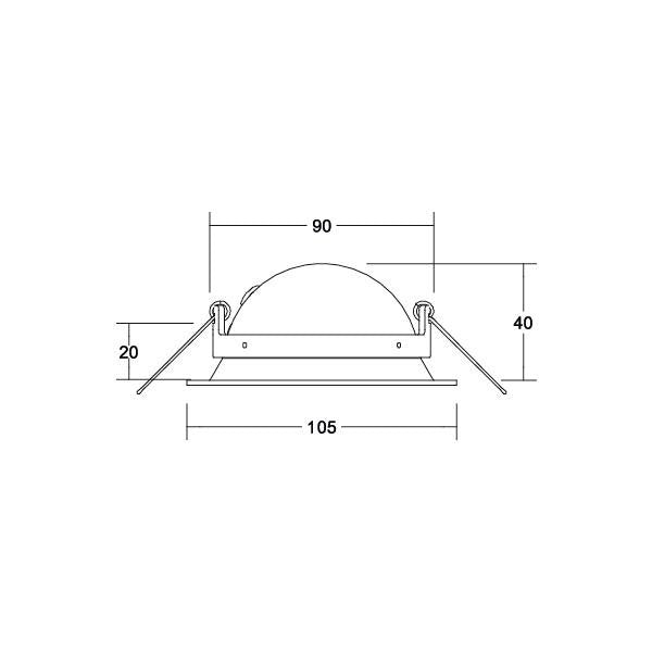 Brumberg Leuchten - Downlight/Strahler/Flutlicht LED-Einbaustrahler 350 mA 12431173 3000K