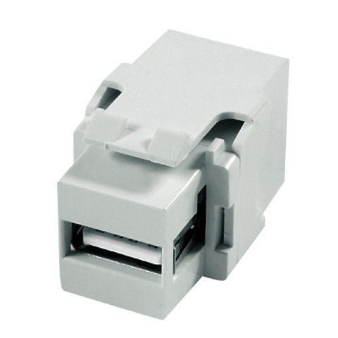 Telegärtner - Modulare Kupplung USB-Keystone f-f Typ A 100023178 RAL9003