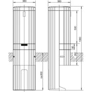 ABN - Leergehäuse Freiluftsäule aus SL135A FB1BH3,H=1350mm