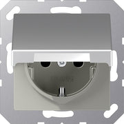 Jung - Steckdose SCHUKO-Steckdose 16 A 250V A 1520 BFKL AL m.Klappdeckel bruchs