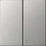 Gira - Abdeckung/Bedienelement für Installationsschalterprogramme Wippe 2-fach 5370600 Edelstahl