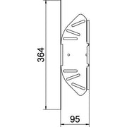 OBO Bettermann - Bogen für Kabelrinne Bogen, winkelverstellbar RB W 110 FS 110x100 bandverzinkt