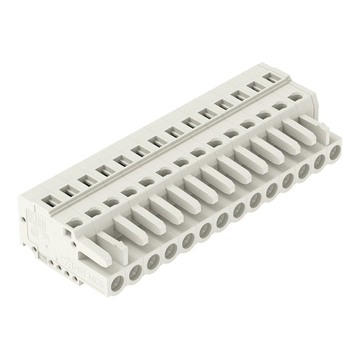 WAGO - Kabelsteckverbinder für Leiterplattensteckverbinder 1-Leiter-Federleiste 721-114/026-000 CAGECLAMP 2,5mm²,lgr − 25 Stück