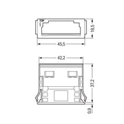 WAGO - Zubehör/Ersatzteile für steckbare Gebäudeinstallation Snap-In-Rahmen 770-339 4-pol.,1,0 3,0mm,ws − 100 Stück