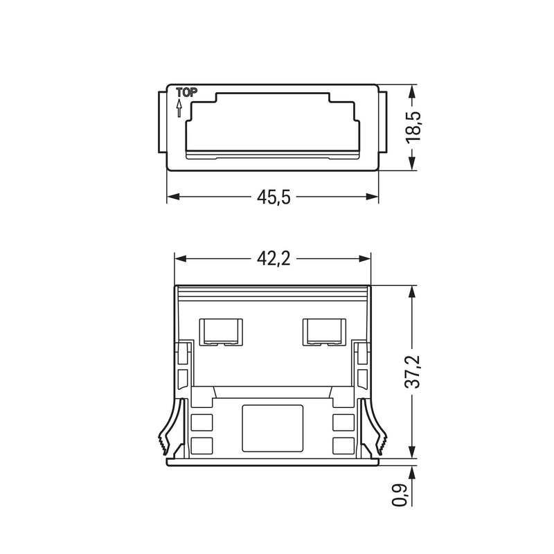 WAGO - Zubehör/Ersatzteile für steckbare Gebäudeinstallation Snap-In-Rahmen 770-339 4-pol.,1,0 3,0mm,ws − 100 Stück