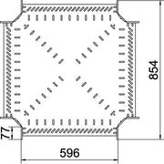 OBO Bettermann - Kreuzstück für Kabelrinne Kreuzung für Kabelrinne RK 160 FT 110x600