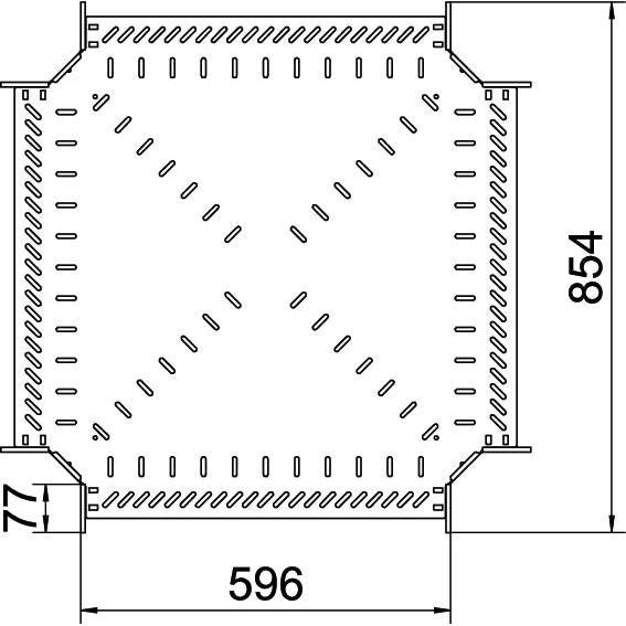 OBO Bettermann - Kreuzstück für Kabelrinne Kreuzung für Kabelrinne RK 160 FT 110x600
