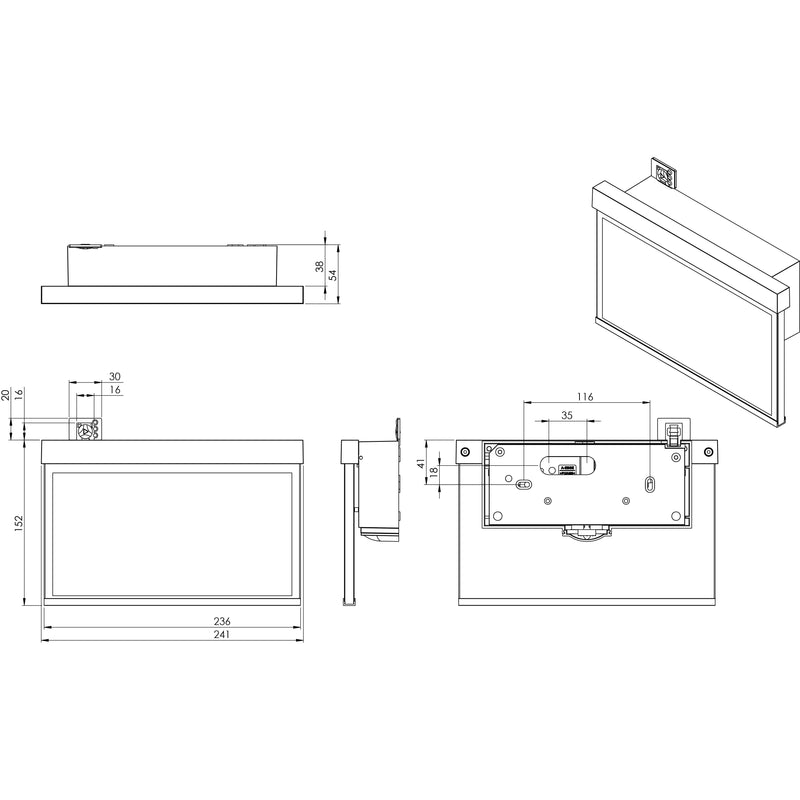 RP-Technik - Sicherheitsleuchte Rettungszeichenleuchte AMW408WL EB 8h, WL, ws