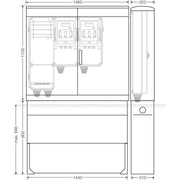 Hensel - Verteilerschrank für Energieversorgung Ladeverteiler Mi EV 140kW 2010 f.2 Abgänge a 140kW