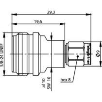 Telegärtner - Koax-Kupplung Adapter N-SMA (F-M) 100024201 50Ohm, TA