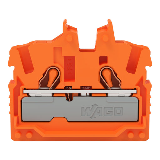 WAGO - Ein- und mehrpolige Klemmenleiste 2-LeiterMini-Durchgangskl. 2052-322 2,5 mm²,orange − 100 Stück