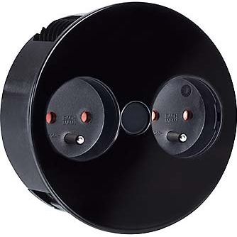Bachmann - Multi-Tischsteckdose TWIST Steckdosenleiste 931.152 2xUTE 2m AEH sw