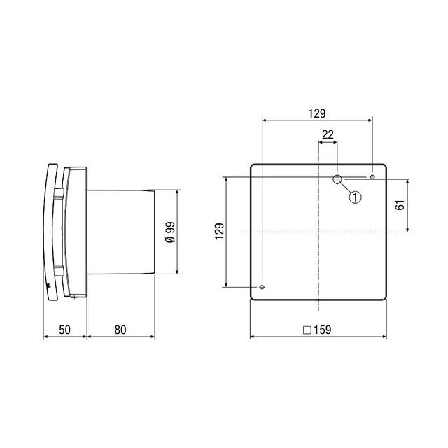 Maico - Kleinraumventilator Kleinraumventilator ECA 100 ipro B  − 1 Stück
