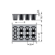 WAGO - Leiterplattenklemme THR-Leiterplattenklemme 2086-1122/997-604 Drücker,1,5mm²,sw − 2115 Stück