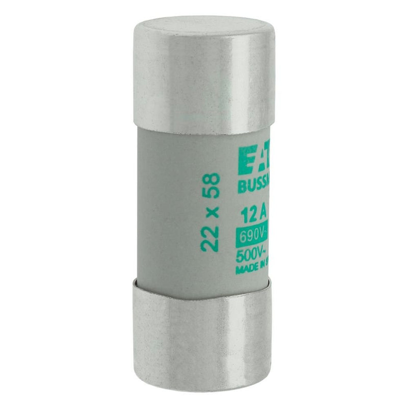 Eaton - Zylindrische Sicherung Sicherungseinsatz Nieders. CYLINDRICA#C22M12 12A AC 690V 80kA − 10 Stück