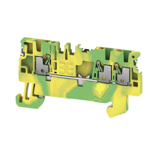 Weidmüller - Schutzleiter-Reihenklemme Klemme A3C 1.5 PE DL PUSH IN, 1.5 mm² − 50 Stück