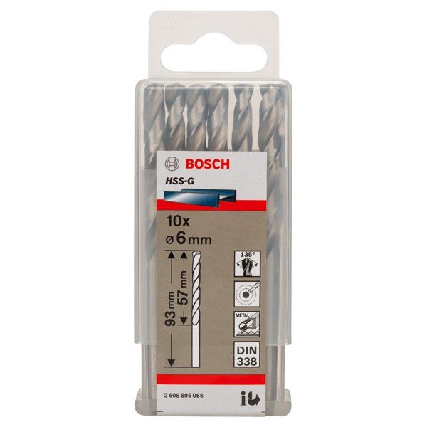 Bosch - Bohrer PRO Metal HSS-G 2608595066 Spiralbohrer 6 x 57