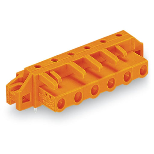 WAGO - Leiterplattensteckverbinder THT-Federleiste abgewink. 232-865/031-000 Maß 7,62mm,orange − 50 Stück