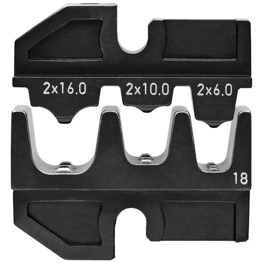 Knipex - Einsatz für Presswerkzeug Kabelschuhe/Verbinder, Aderendhülsen, Schirmanschluss Crimpeinsatz 97 49 18 f. Twin-Aderendhüls