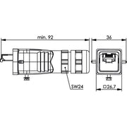 Telegärtner - Modularer Steckverbinder STX V5 RJ45-Steckerset 100007467 AWG24-27 Cat.6 M