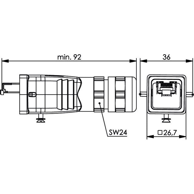 Telegärtner - Modularer Steckverbinder STX V5 RJ45-Steckerset 100007467 AWG24-27 Cat.6 M
