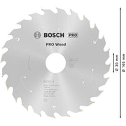 Bosch - Kreissägeblatt PRO Wood cordless 2608837688 Kreissägeblatt 165 x