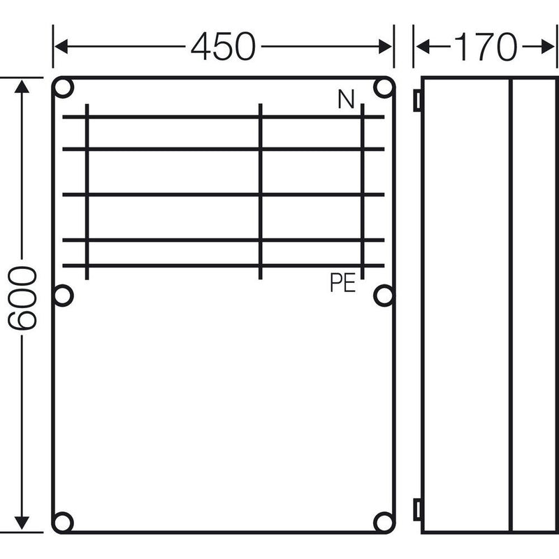 Hensel - Sammelschienengehäuse Mi-Sammelschienengehäuse Mi 6659 600x450mm, 630A, 5p