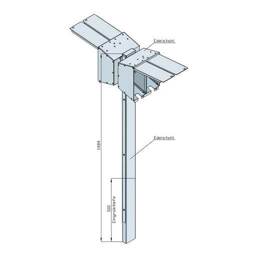 Walther Werke - Baustromverteiler Satellitensäule 82710400 4 CEE-Abgängen 16A