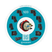 Walther Werke - CEE-Gerätestecker (IEC 60309) CEE NEO Wandgerätestecker FW730506CC schräg 32A 5P 6h