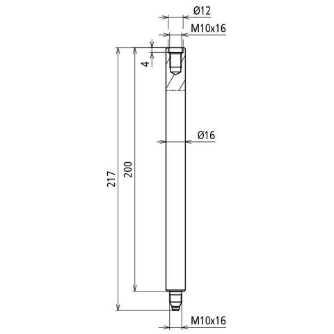 DEHN - Zubehör/Ersatzteile für Erdung und Blitzschutz Sockelhalterstangenset 3x SOH 3 200 V2A 16x200mm NIRO für
