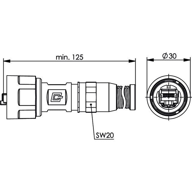 Telegärtner - Modularer Steckverbinder STX V1 RJ45-Steckerset fel 100007458 dkonfektionierbar AW