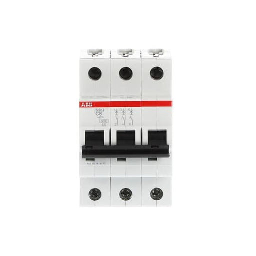 ABB Stotz S&J - Leitungsschutzschalter Sicherungsautomat S203-C8 6kA 8A C 3p