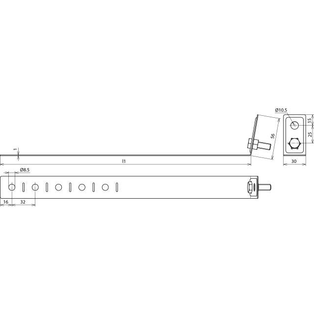 DEHN - Rohrschelle für Blitzschutz Regenrohrschelle RRSV60150B105V2A 60-150mm NIRO