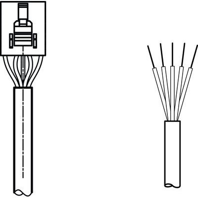 Leuze - Konfektioniertes Sensor-Aktor-Kabel Anschlussleitung K-D MODU-5P-2m-PVC