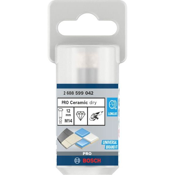 Bosch - Bohrer PRO Ceramic dry Bohrkrone, 2608599042 12 x 30 x 22,23 mm