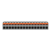 WAGO - Kabelsteckverbinder für Leiterplattensteckverbinder 1-Leiter-Federleiste,Hebel 2231-1116/327-000 PushinCAGECLAMP,grau − 25 Stück