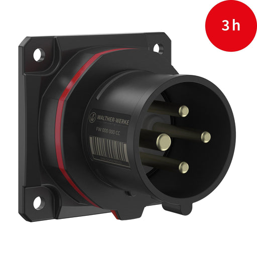 Walther Werke - CEE-Gerätestecker (IEC 60309) CEE NEO Anbaugerätestecker FW610403CC gerade 16A 4P 3h − 10 Stück