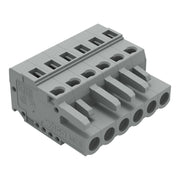 WAGO - Kabelsteckverbinder für Leiterplattensteckverbinder 1-Leiter-Federleiste 231-106/102-000 CAGECLAMP,2,5 mm²,gr − 50 Stück